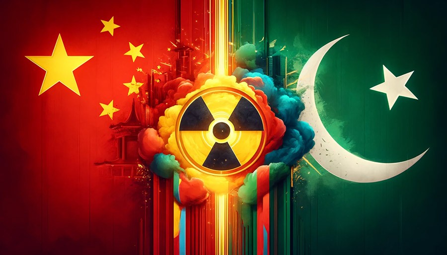 Nuklearny wyścig zbrojeń między Indiami, Chinami i Pakistanem.