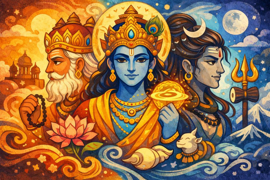 Trimurti - Brahma, Wisznu, Śiwa